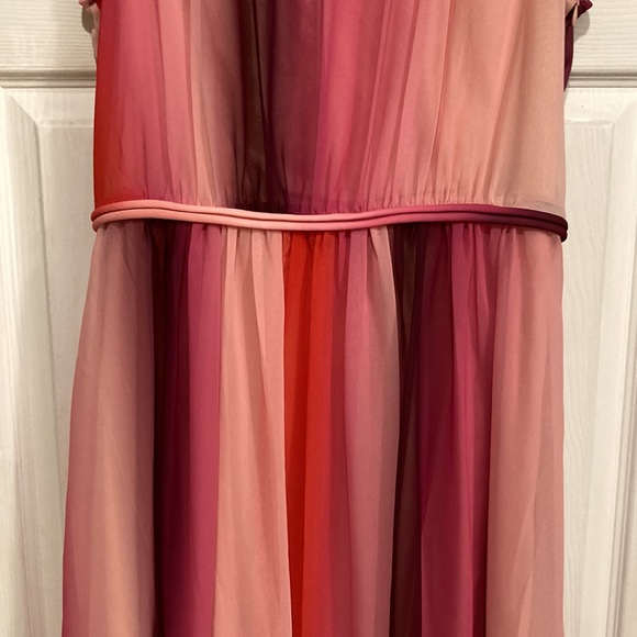 Boden Maria Ombre Chiffon Dress | Size 10. Pinks and Orange hues. - Picture 4 of 12